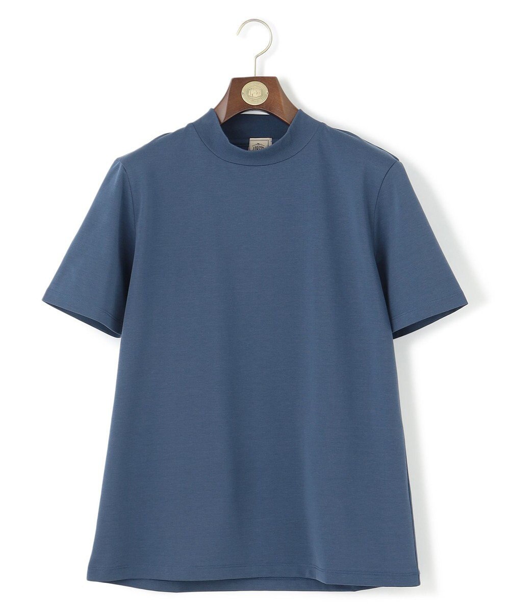 J.PRESS MEN シルクのような光沢感の上品Tシャツ【UVカット / 接触冷感 / 吸水速乾】【J.PRESS PREMIUM JERSEY】ポンチモックネック Tシャツ 