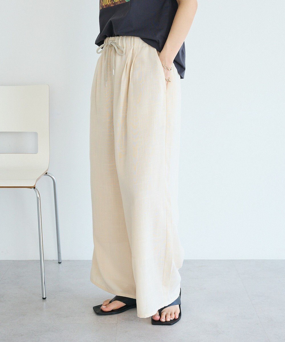 CRAFT STANDARD BOUTIQUE リネンライクワイドイージーパンツ 