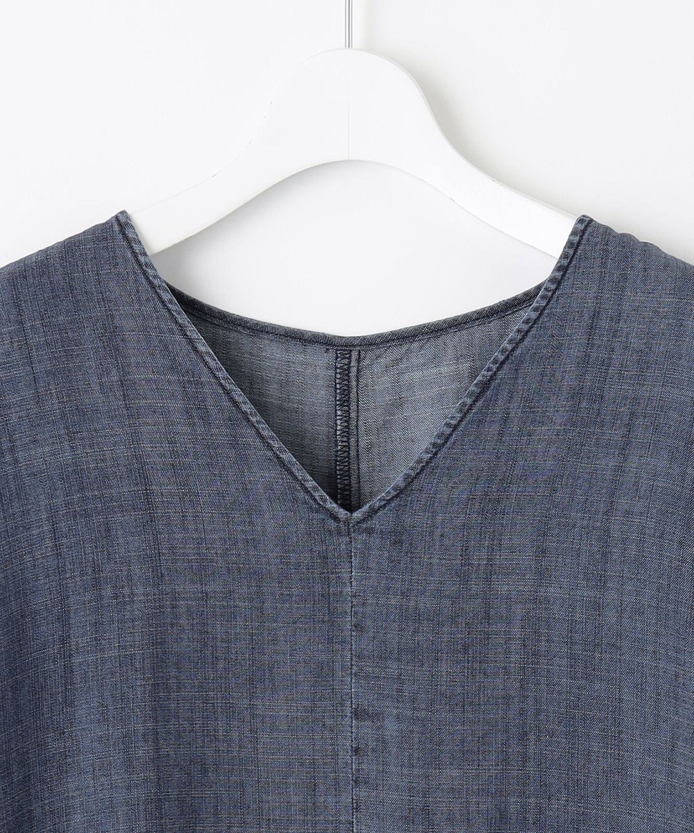 自由区 【洗える・XSサイズあり】テンセルリネンデニム ワンピース 