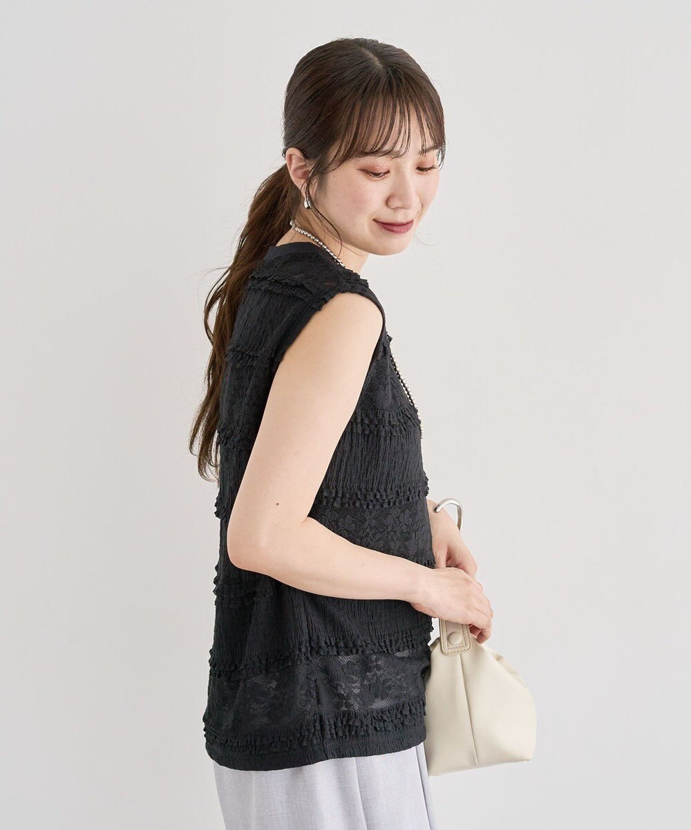 Green Parks ・ＳＵＧＡＲ　ＳＰＯＯＮ　フリルレースノースリーブ 