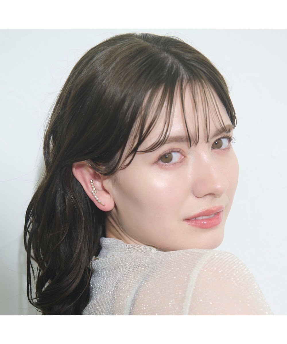 blancotokyo 【金属アレルギー対応】ビジューパールイヤークライマー METEORO 