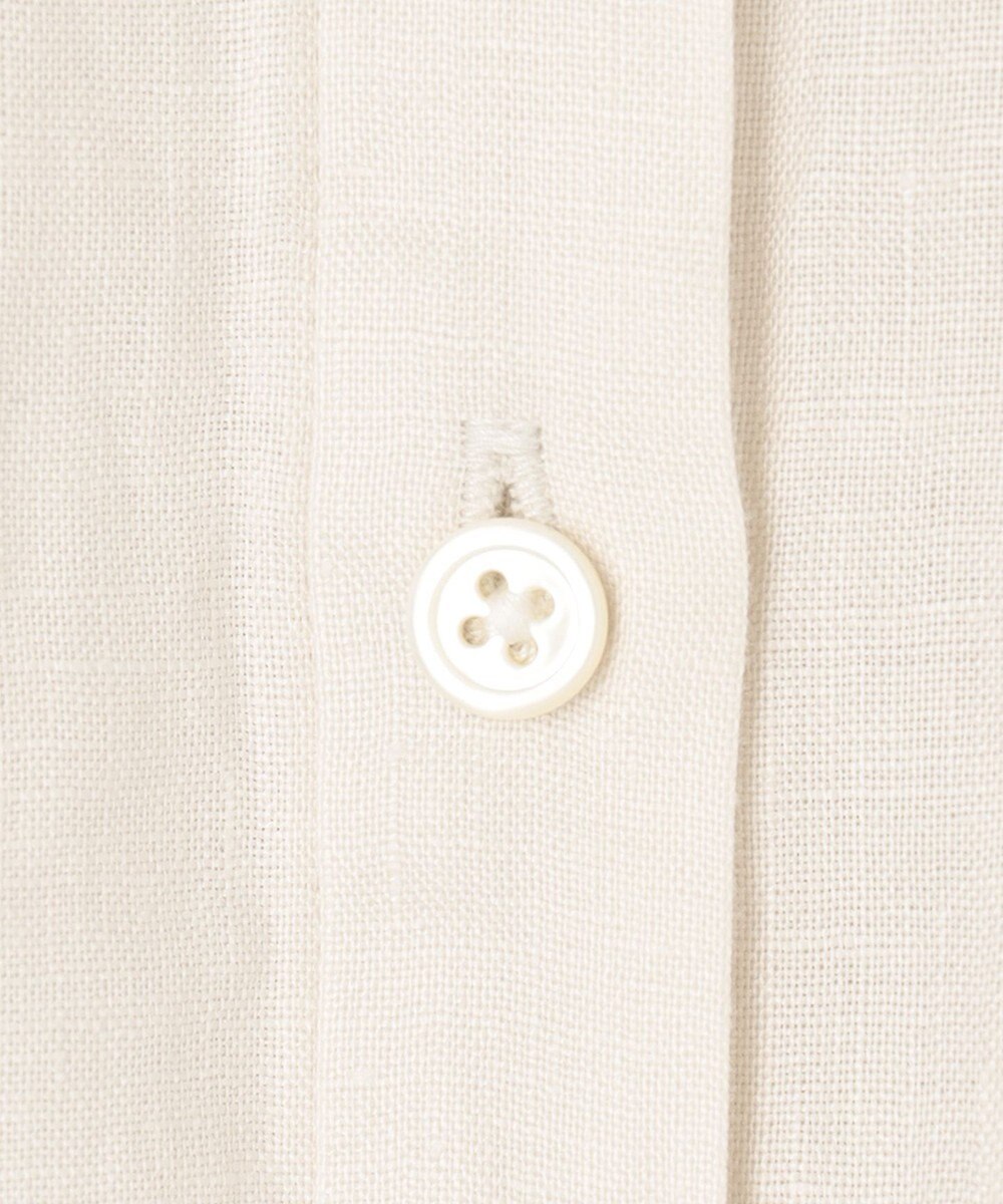 自由区 【XSサイズ～/洗える/セット可】エンブロイダリーリネン前開き シャツブラウス 