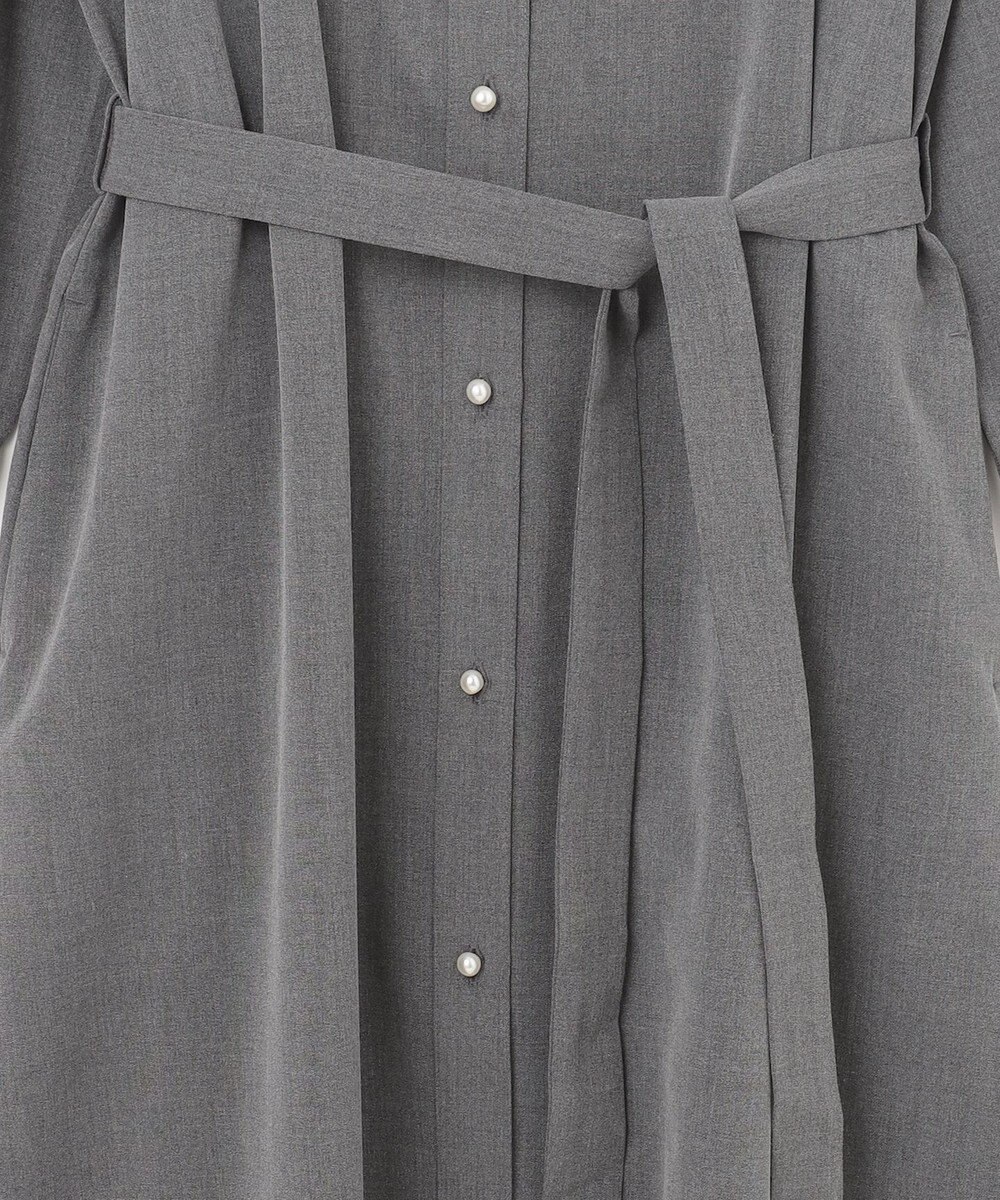 ANY 【洗濯機可能/ストレッチ】ウールライク前開きワンピース 