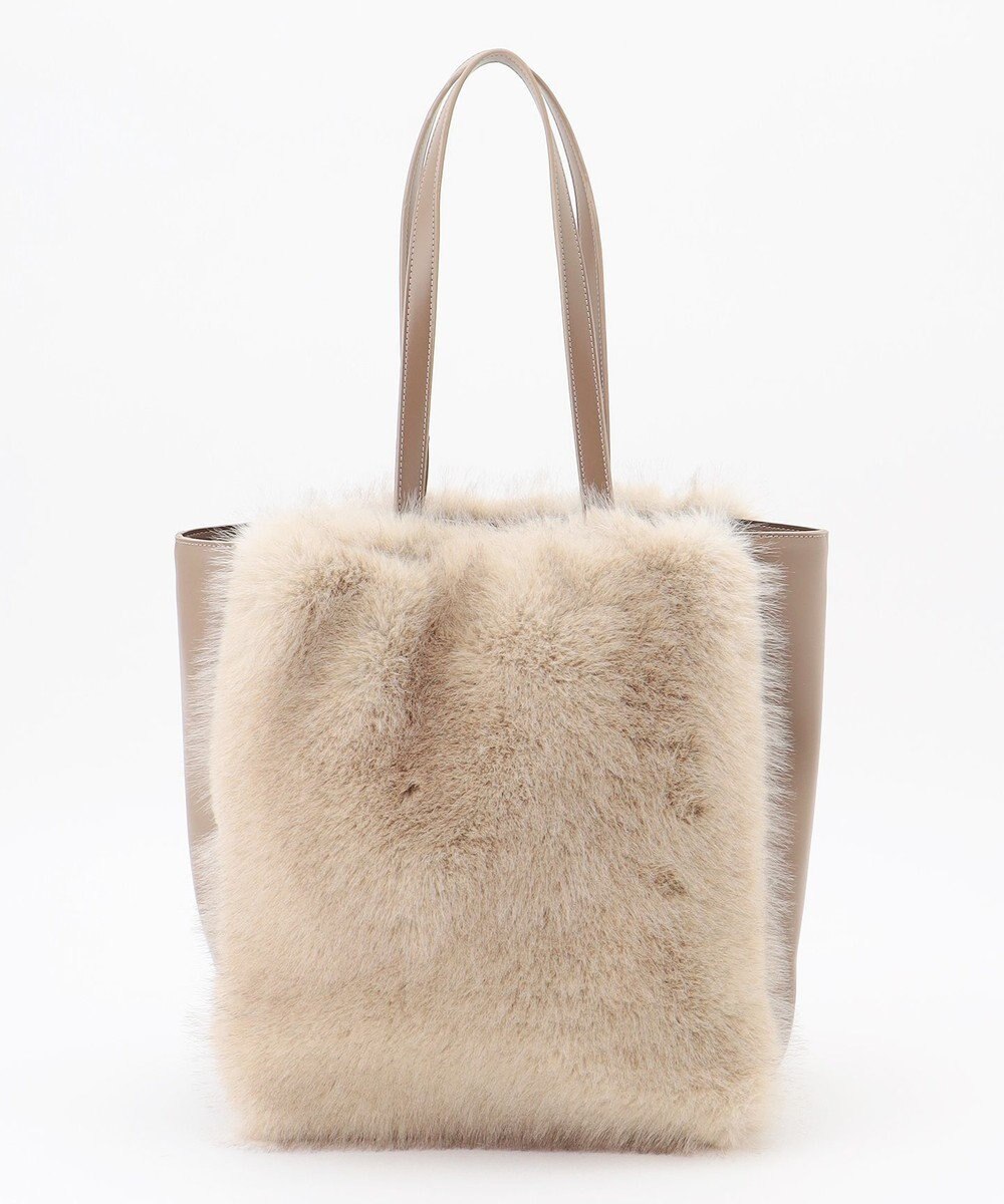 自由区 【カタログ掲載】ファーコンビ トートバッグ 