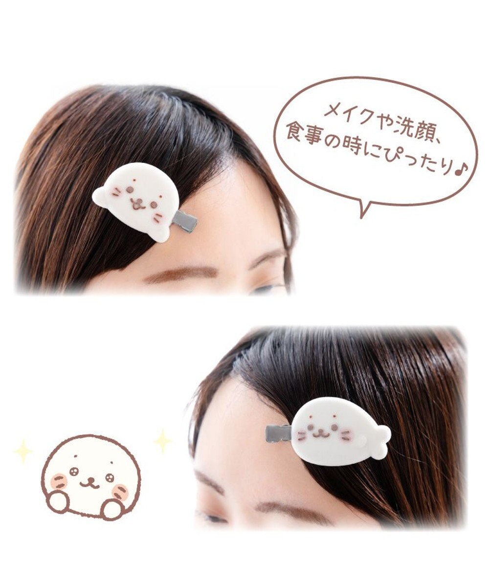 Mother garden しろたん ぷっくりフロッキー 前髪クリップ 2個入り 