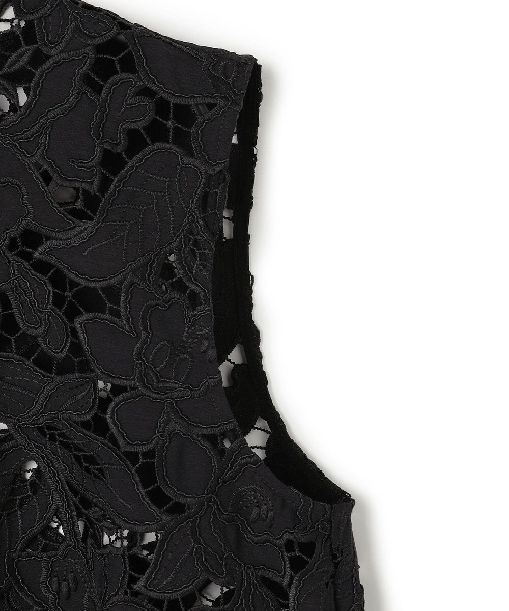 BEIGE， CITRINE / エンブロイダリーレースノースリーブブラウス 