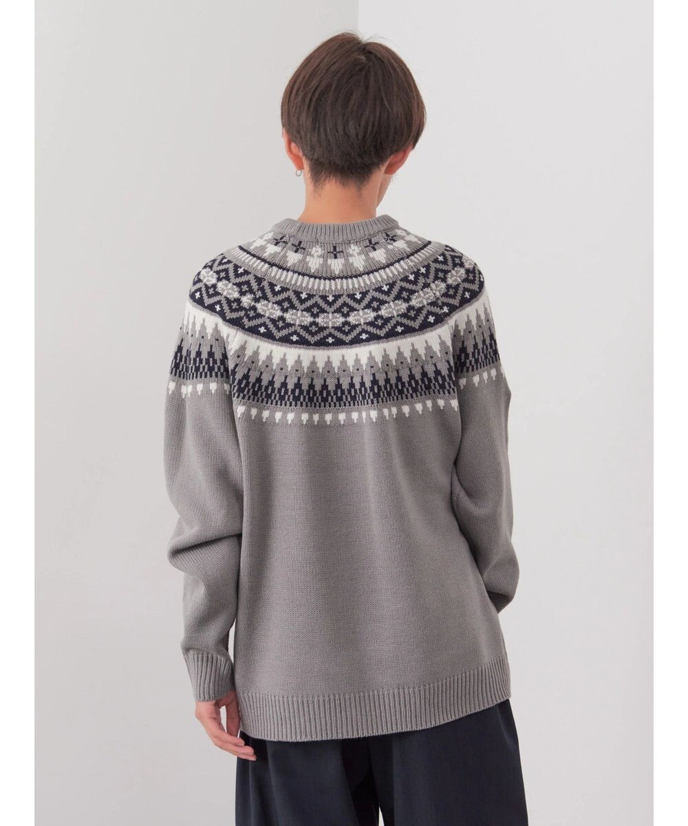 CRAFT STANDARD BOUTIQUE 【男女兼用】求心柄クルーネックニット 