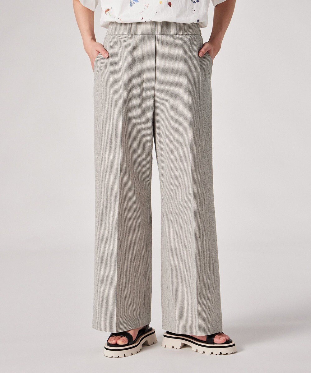 Paul Smith ストライプ シアサッカー ワイドパンツ 
