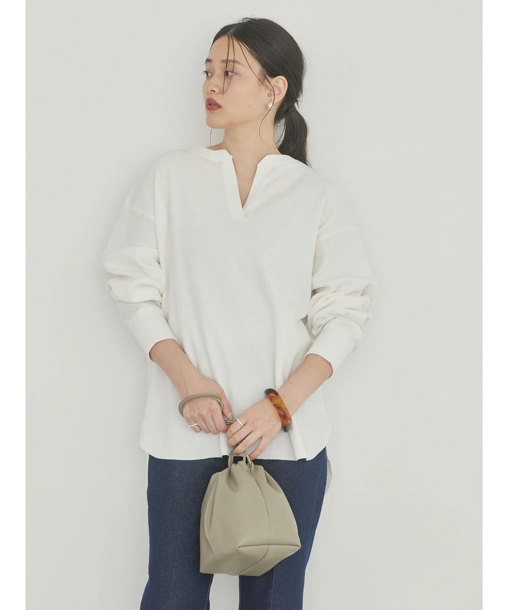 AMERICAN HOLIC スキッパーワッフルプルオーバー 