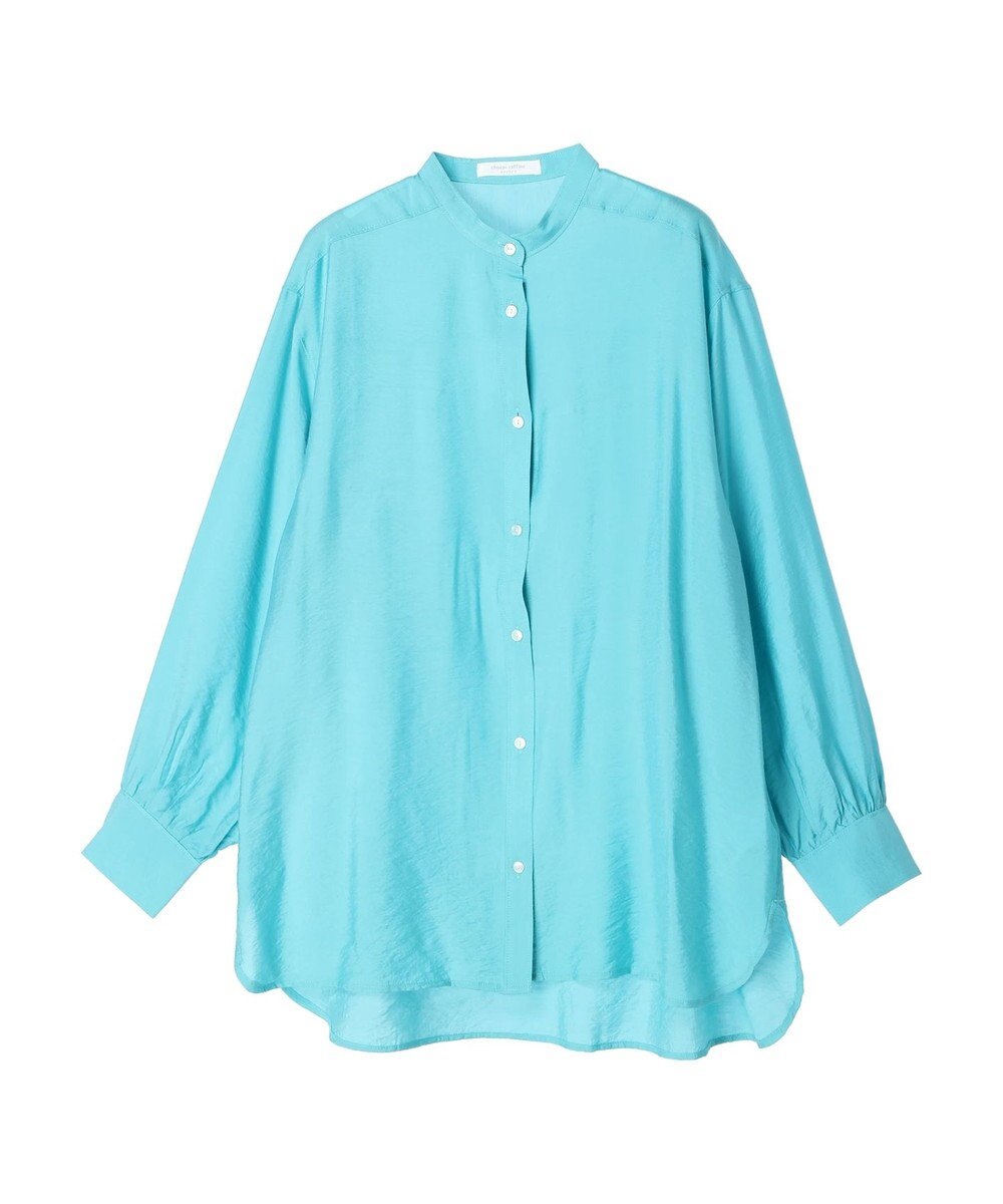 Green Parks バンドカラーシアーシャツ 