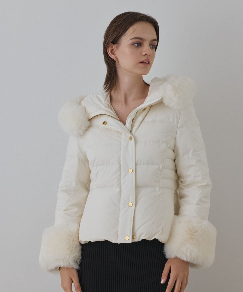 GRACE CONTINENTAL エコファーショートダウンジャケット 