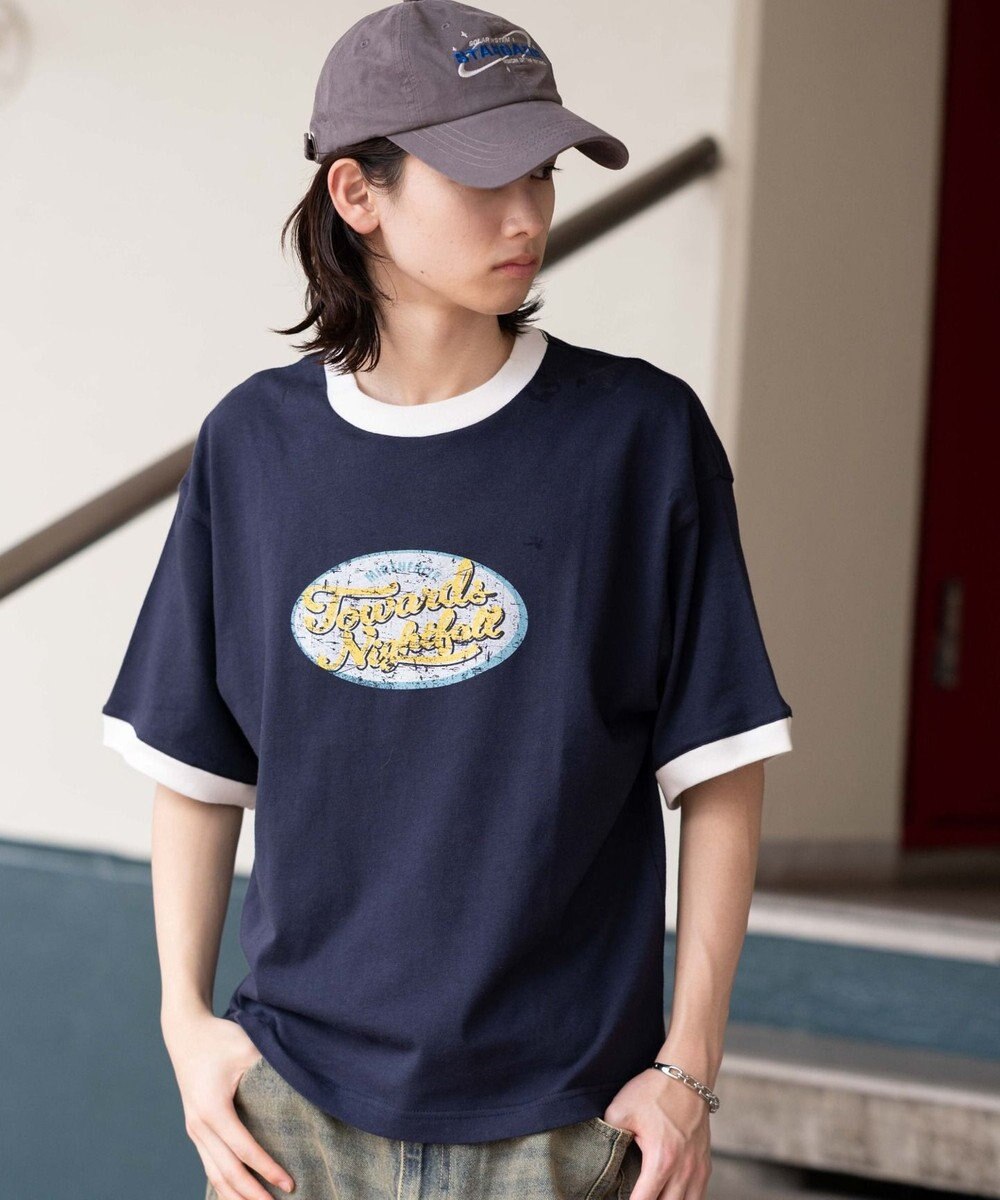 WEGO 【ユニセックス着用ITEM/MLサイズ展開】コンパクトフィットグラフィックリンガーT（SS） 