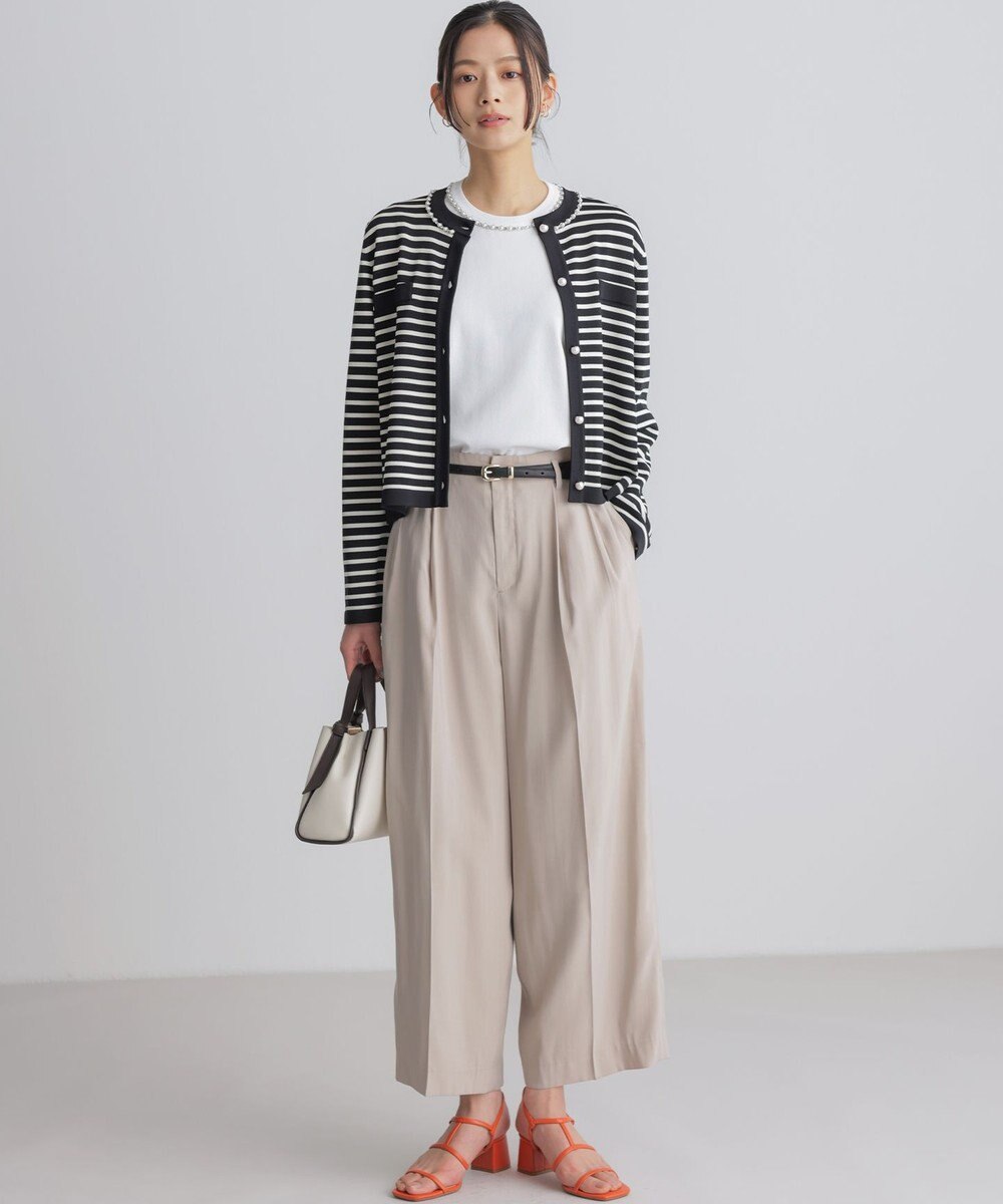 組曲 【WEB限定】クリアストレッチビジューレーン カーディガン 