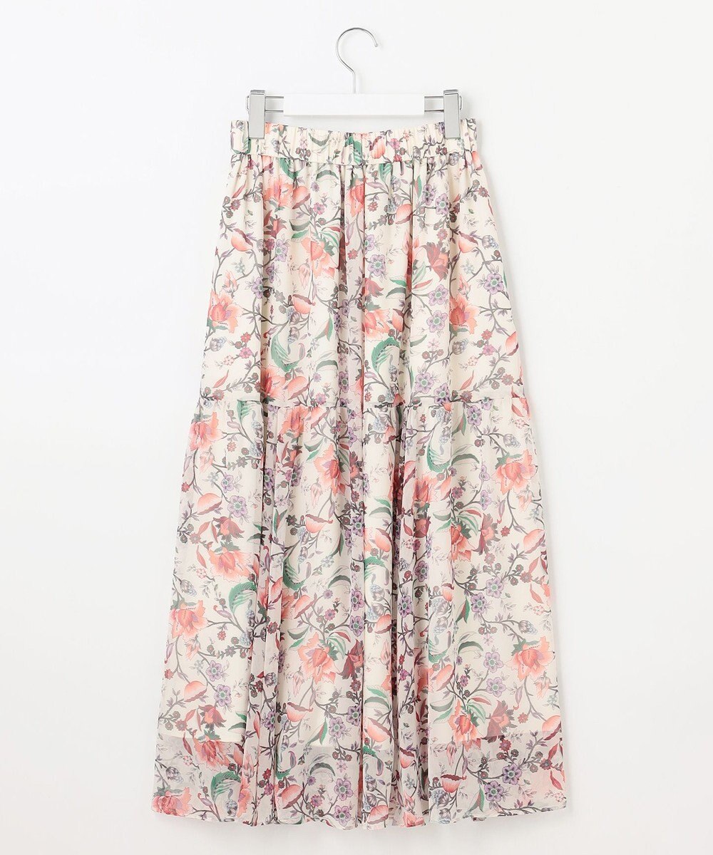 自由区 L 【カタログ掲載・洗える】マラケシュフラワープリント スカート 