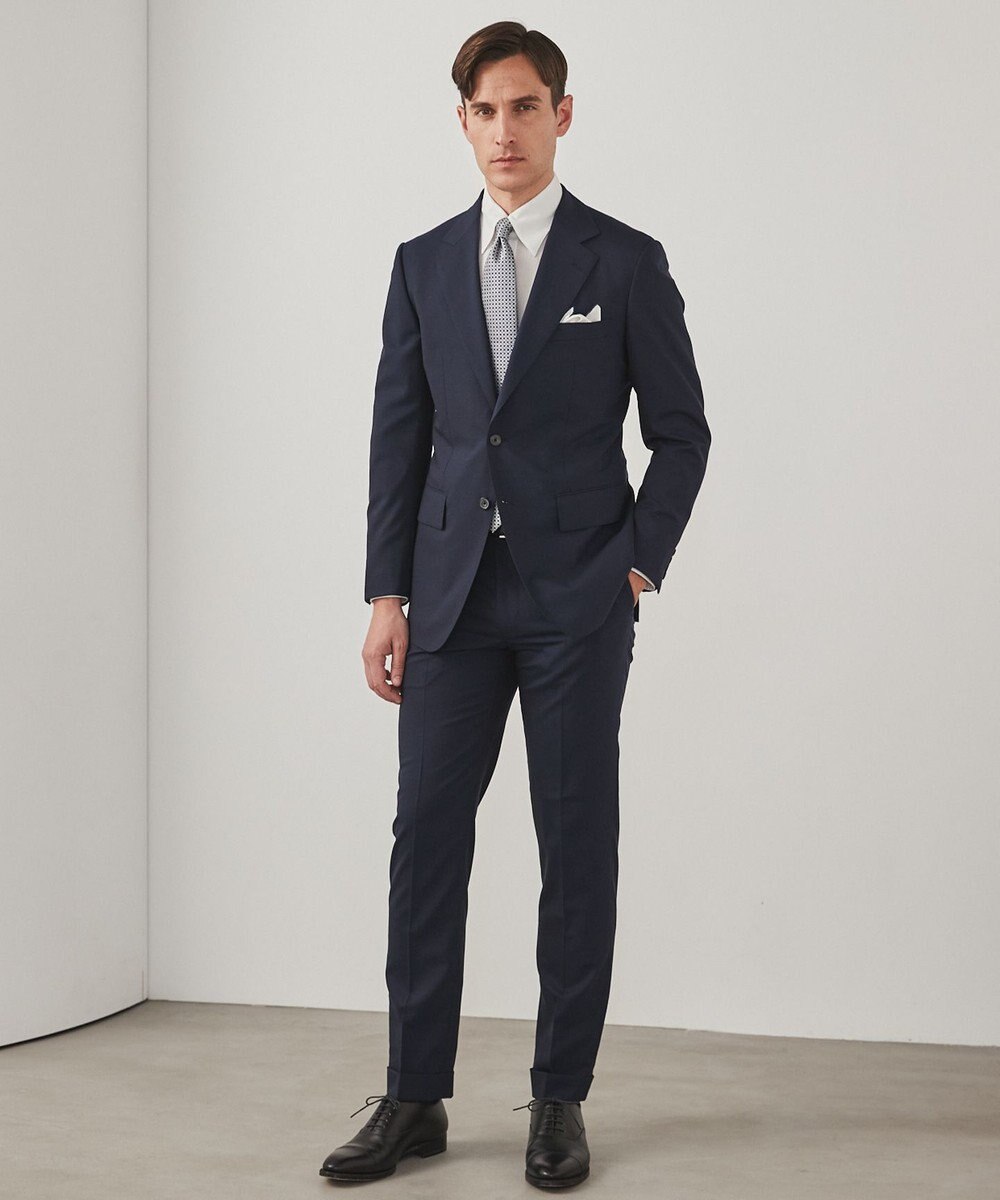 GOTAIRIKU 春夏向け【形態安定】SUMMERPREMIUMPLEATS_スナップダウンカラー _織柄_ 長袖ドレスシャツ(25年春夏モデル) 