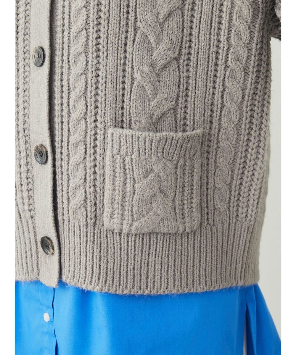 Green Parks ケーブル釦ニットカーディガン 