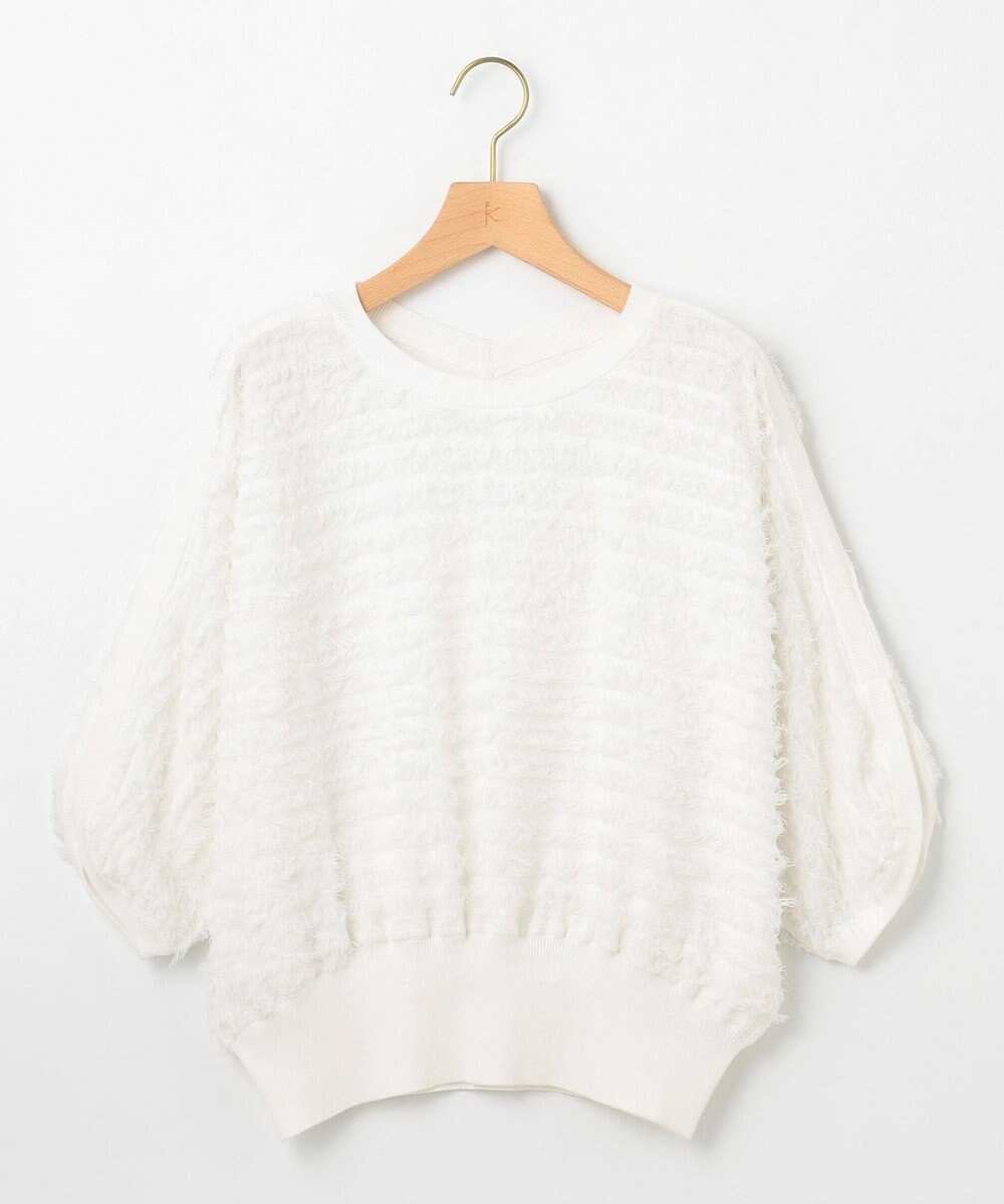 組曲 【WEB限定】カットジャガードドルマンスリーブ ニット 