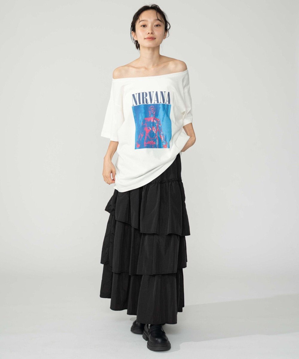 WEGO NIRVANA別注オフショルビッグT 