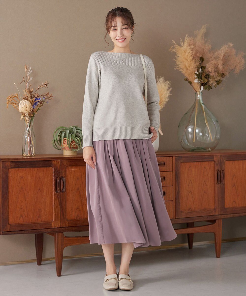 Tiaclasse 【軽撥水・汚れ防止】ランダムタックロングスカート 