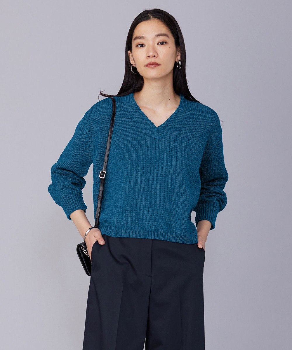 ICB 【洗える】リリヤーンバルキー Vネックニット 