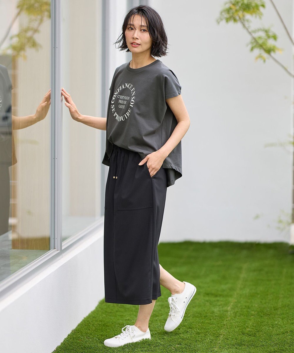 ANY フレンチスリーブロゴTシャツ 