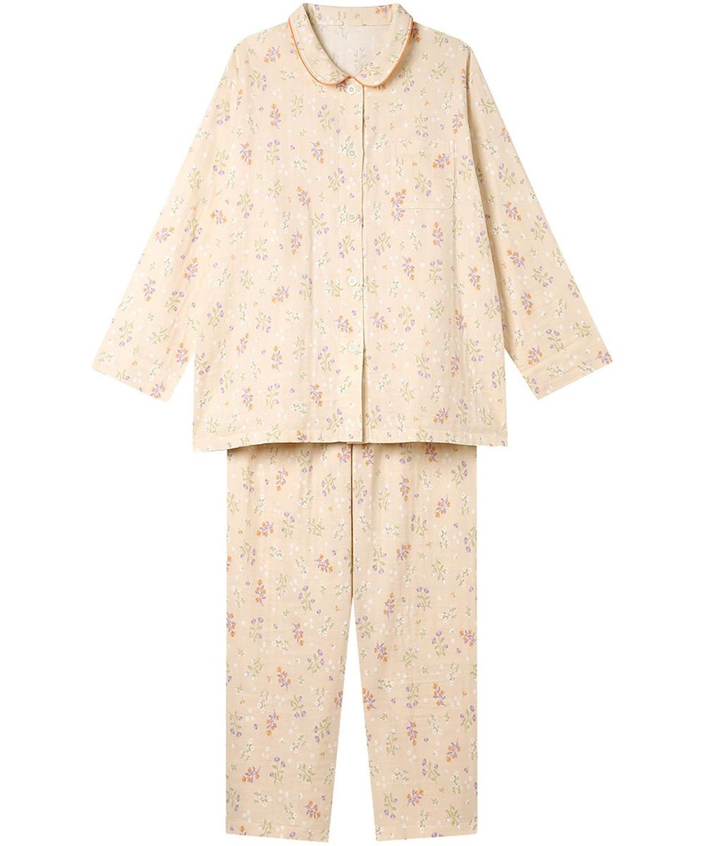 Wing パジャマ 綿100%(本体) 二重ガーゼ 長袖 長ズボン レディース EP7047 ウイング／ワコール 