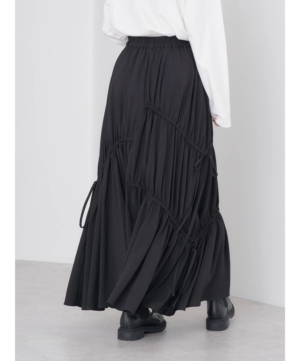 earth music&ecology ドロストギャザーフレアスカート 