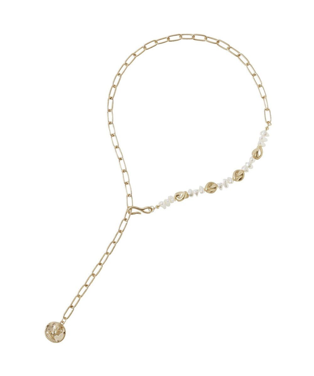 Green Parks バロックパール風コインネックレス 