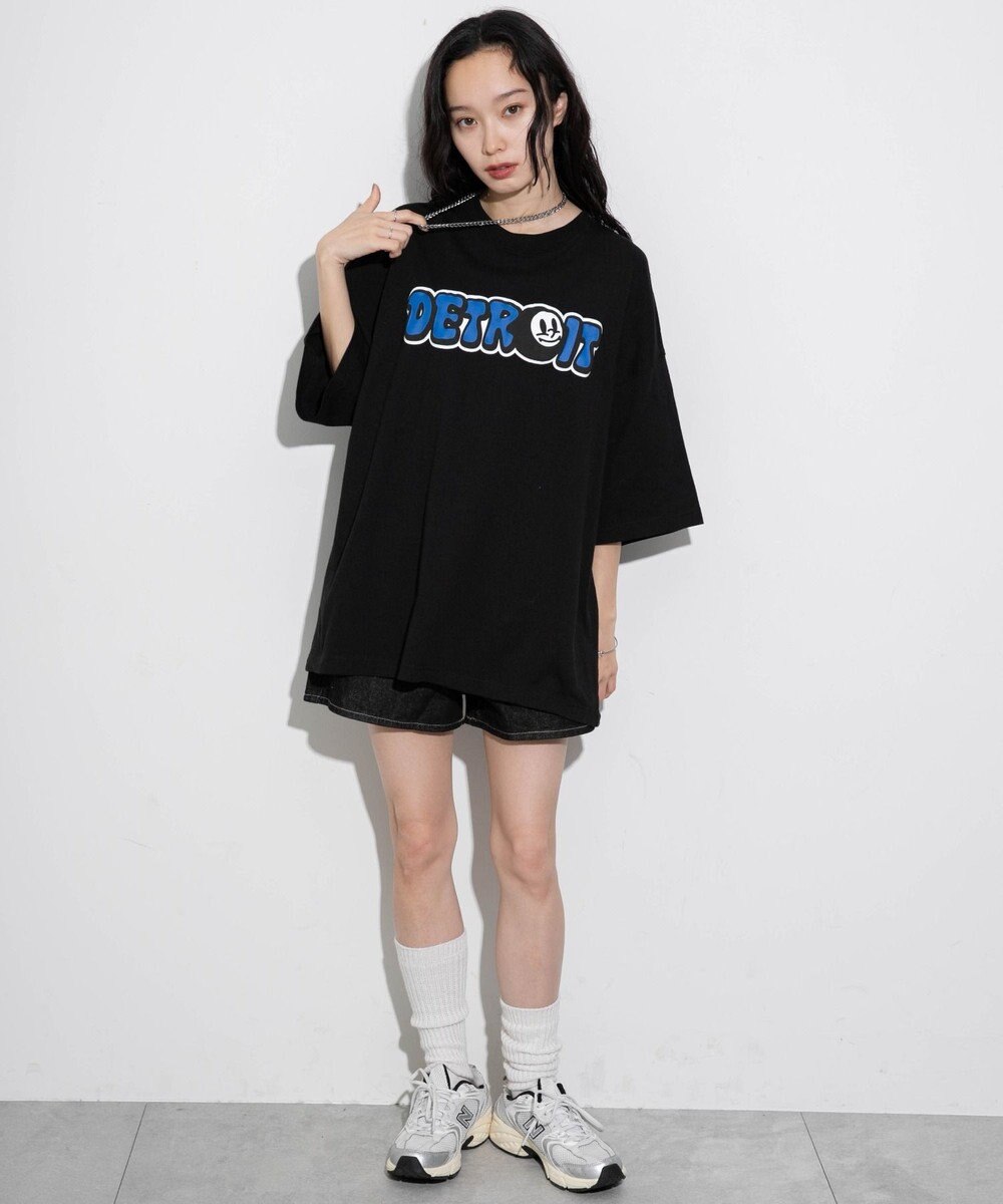 WEGO 【ユニセックス着用ITEM/ネックレス付き】アクセ付きグラフィックT（S） 