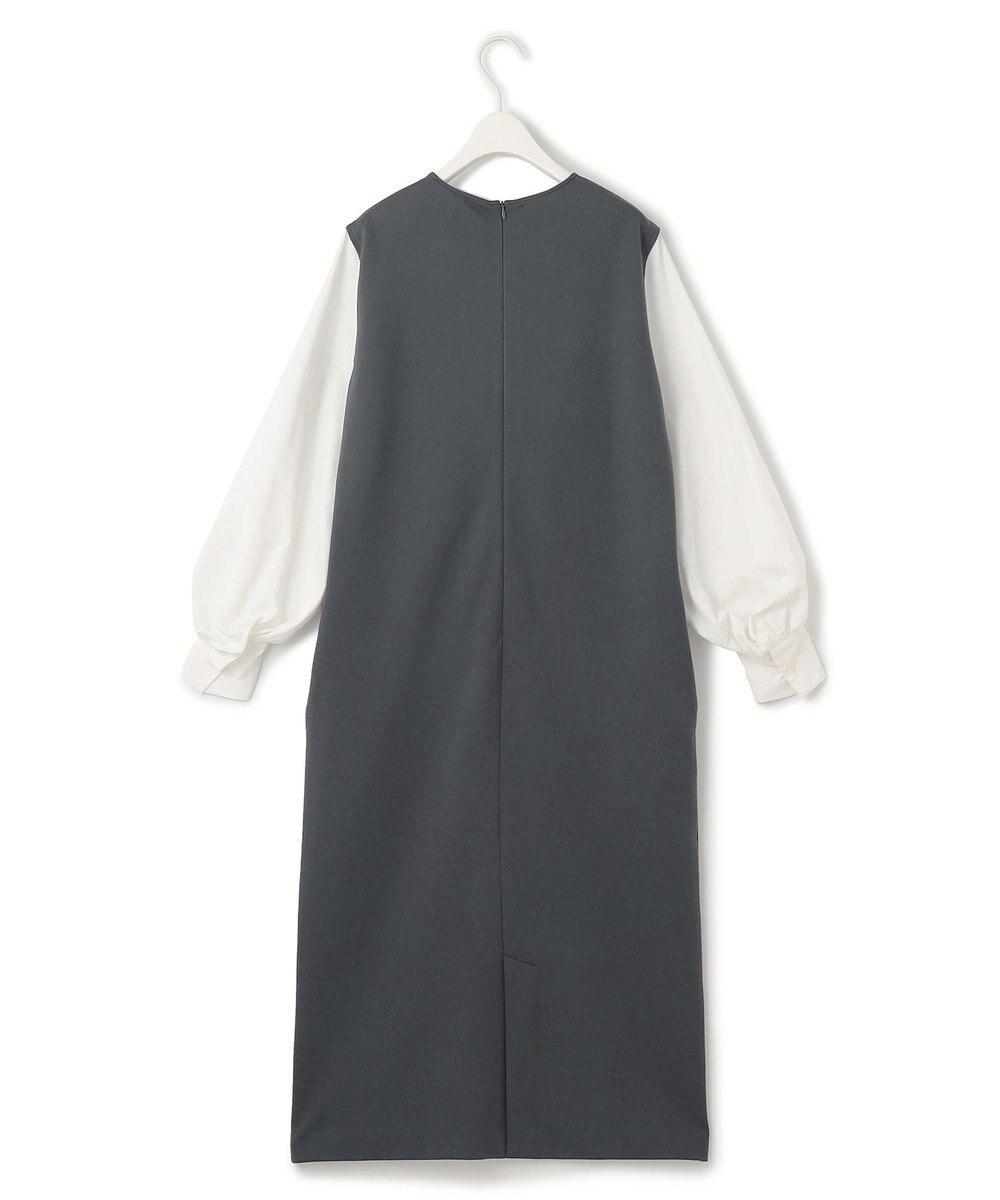 ICB L 【WEB限定・洗える】ストレッチポンチ ドッキングワンピース 