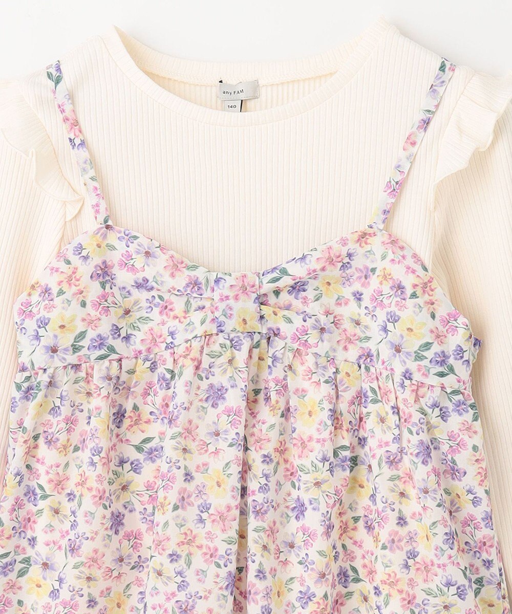 ANY KIDS 花柄キャミセット 長袖 Tシャツ 