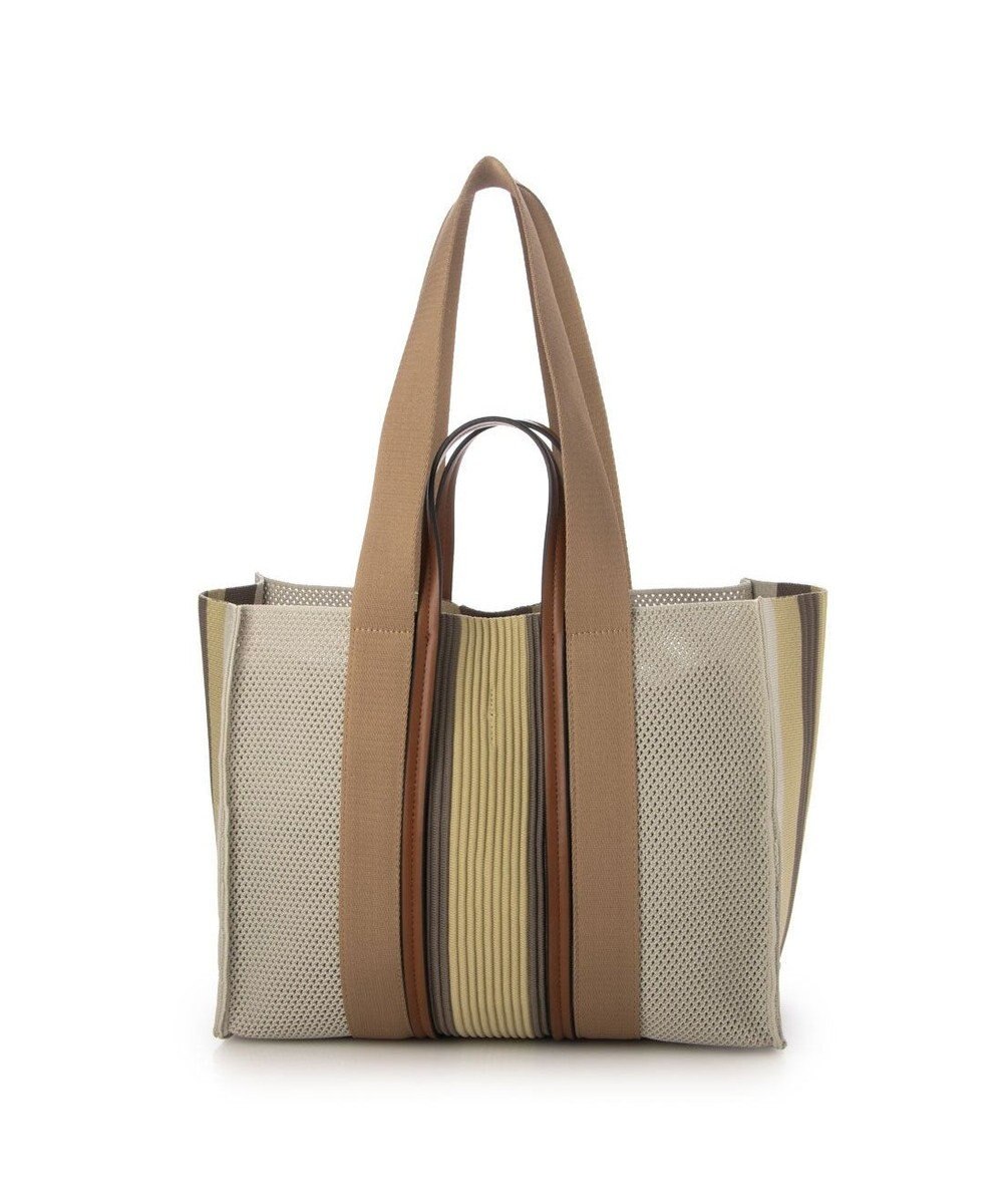 UNBILLION カシュカシュ cachecache / マルチカラーストライプ2wayスクエアトート 