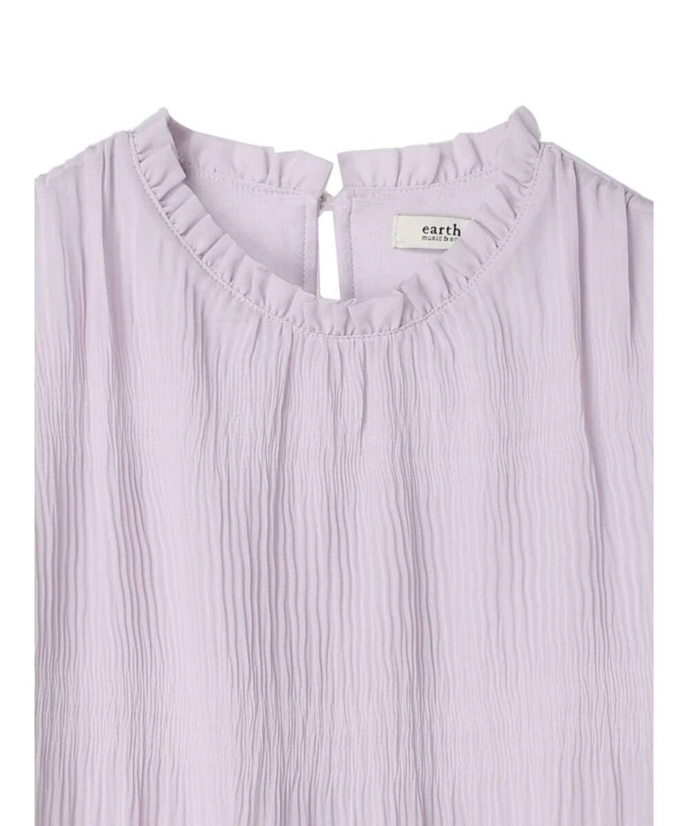 earth music&ecology マジョリカプリーツ半袖ブラウス 