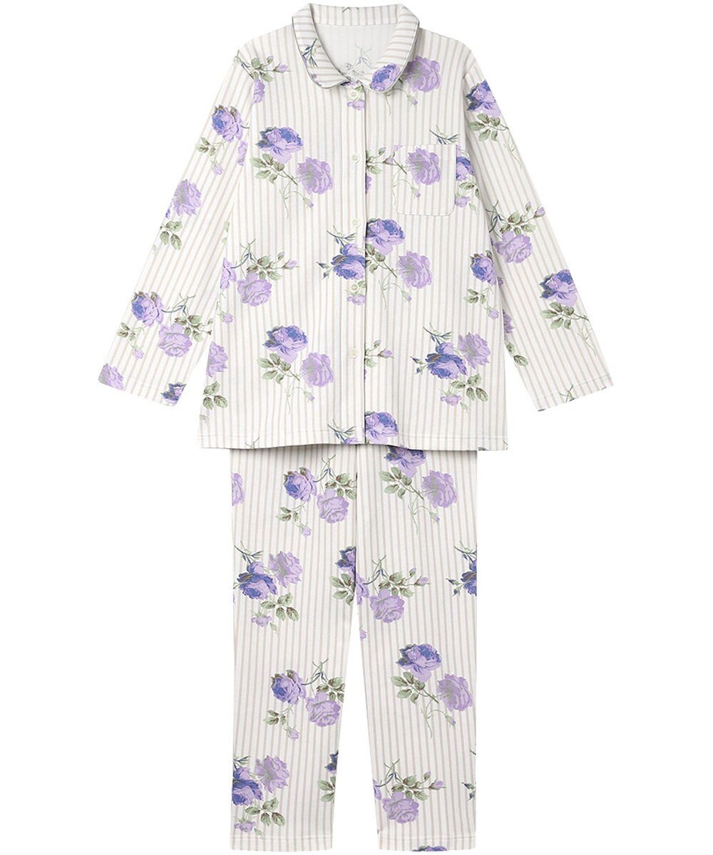 Wing パジャマ 綿100%(本体肌側) あったか 3Lまで対応 大きいサイズ 長袖 長ズボン 冬 レディース EP6023 ウイング／ワコール 