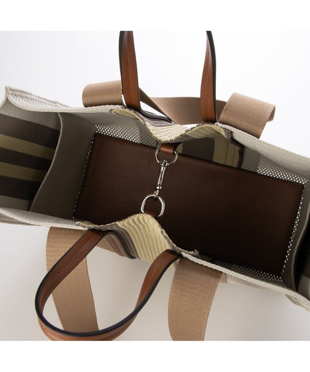 UNBILLION カシュカシュ cachecache / マルチカラーストライプ2wayスクエアトート 