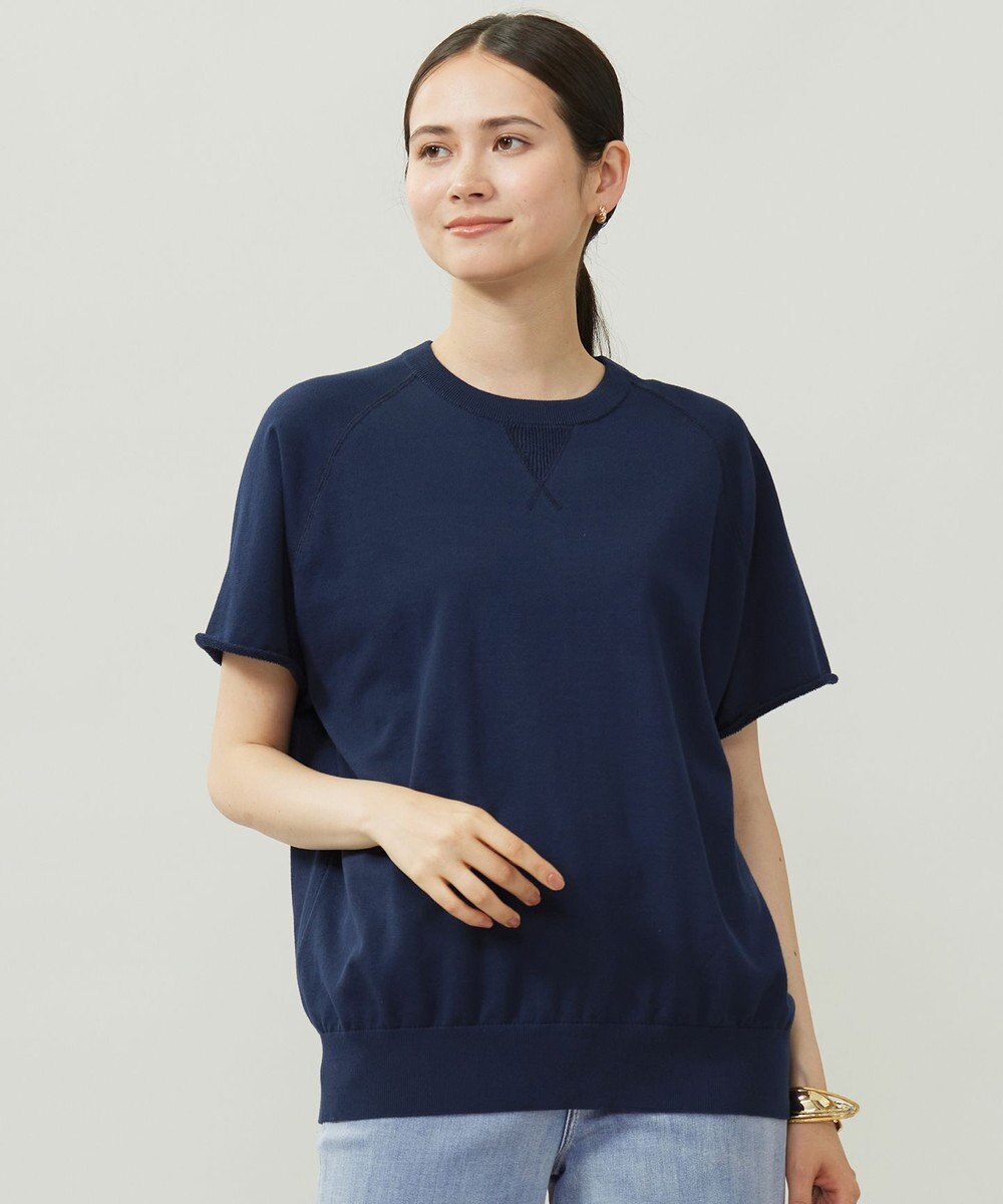 自由区 【洗える】コットンループバックスウェット ニット 