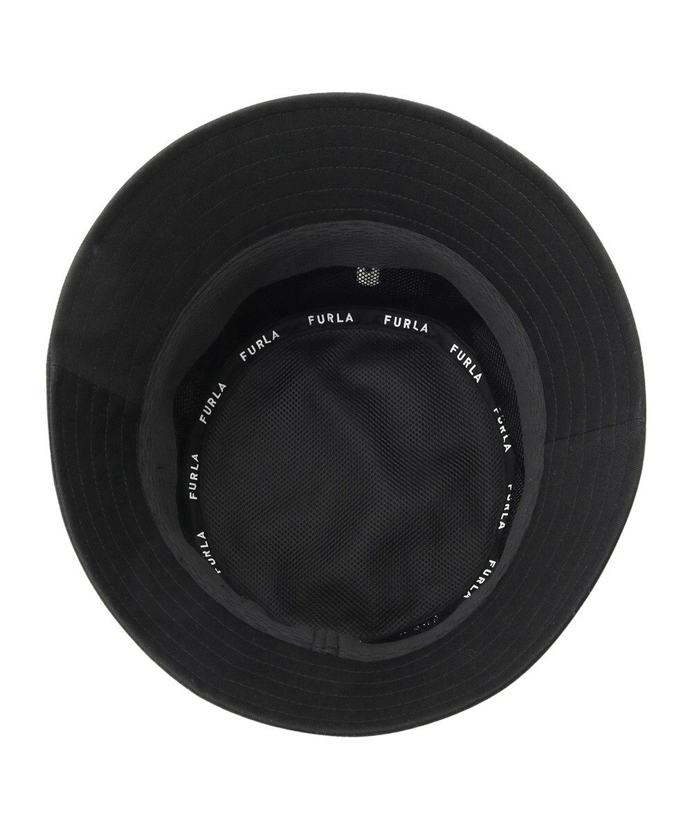 MOONBAT 【洗える】FURLA(フルラ) フロントロゴ刺繍バケットハット 