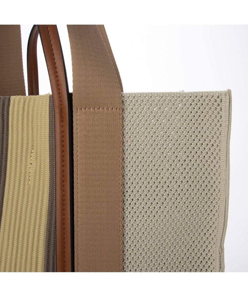 UNBILLION カシュカシュ cachecache / マルチカラーストライプ2wayスクエアトート 