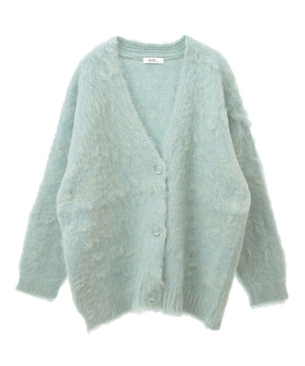 earth music&ecology なみなみ起毛Ｖネックカーディガン 