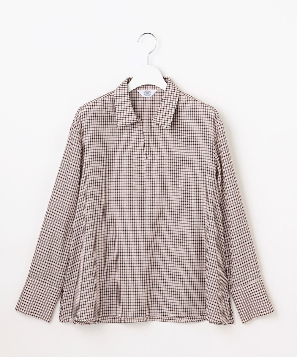 J.PRESS LADIES サイロチェック スキッパー ブラウス 