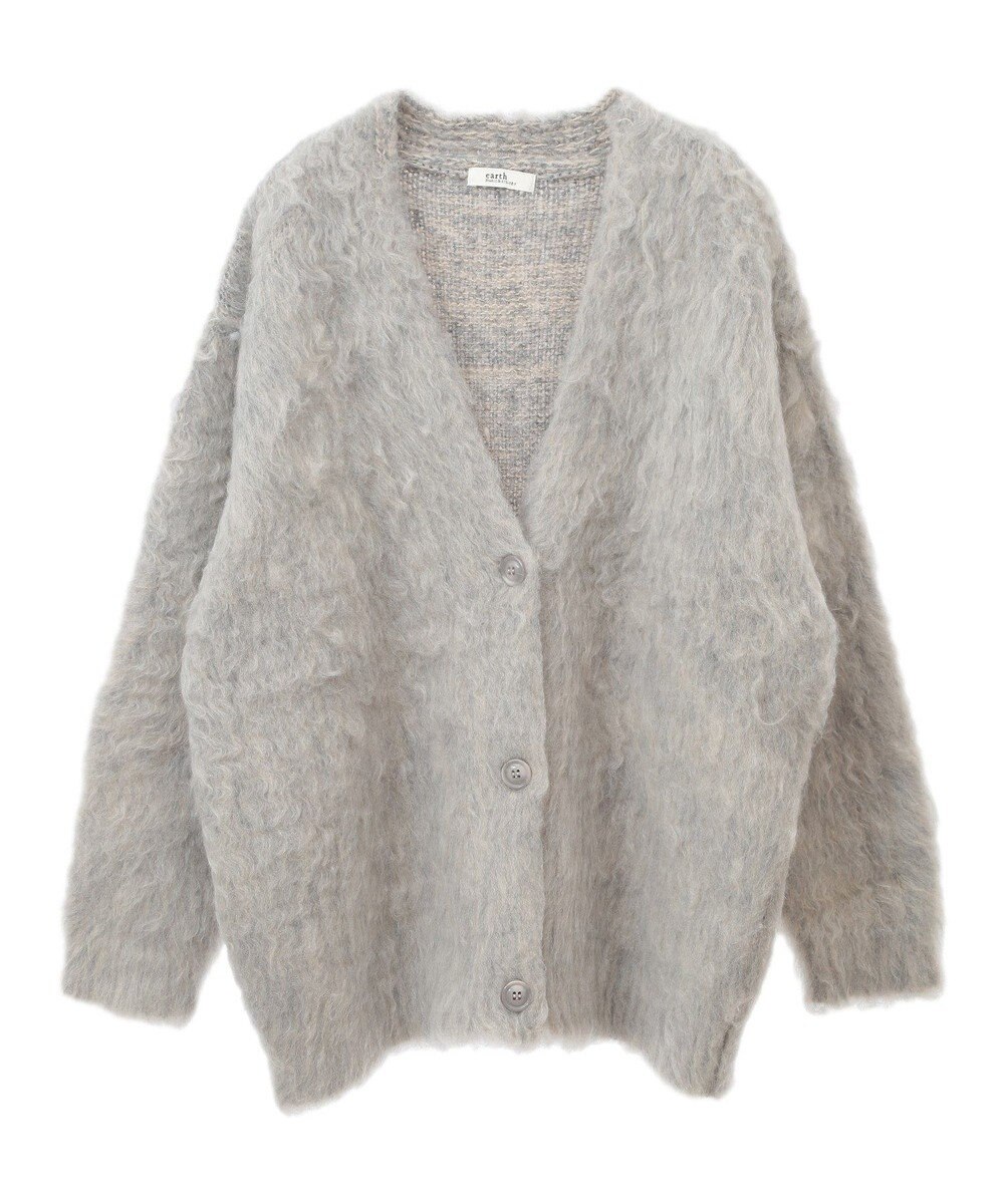 earth music&ecology なみなみ起毛Ｖネックカーディガン 