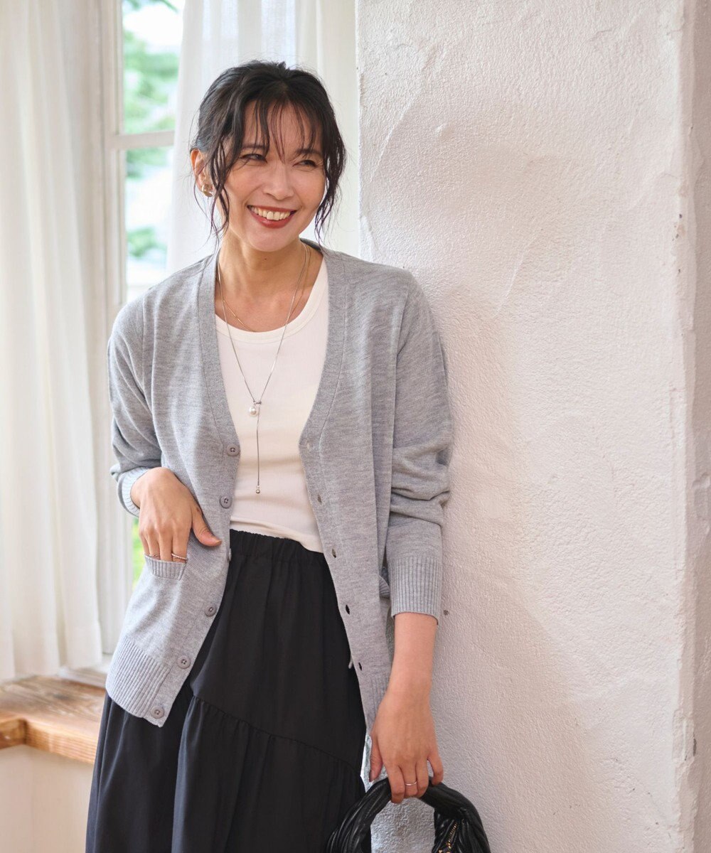 WEGO 【WEB限定/2025年秋冬新作//洗濯OK/毛玉レス/MLXLサイズ展開/オフィス/カジュアル】ベーシックニットカーディガン 