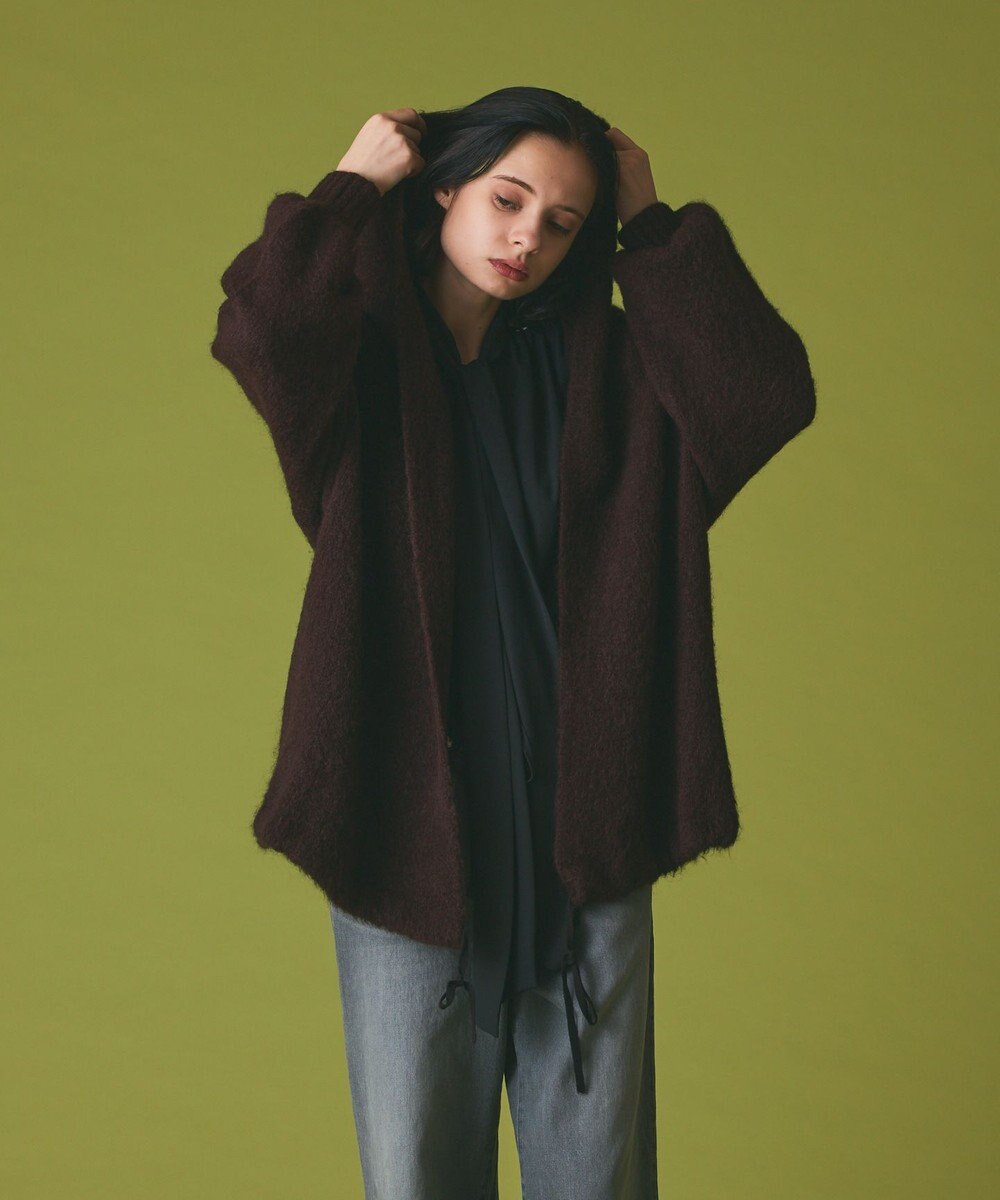 GRACE CONTINENTAL ストールアルパカカーディガン 