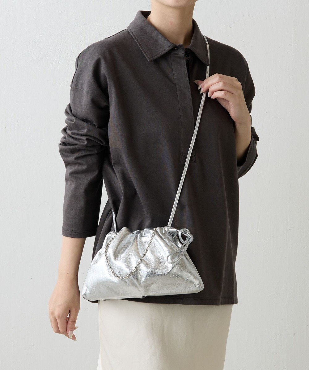 russet レザー巾着ミニショルダーバッグ(CE-1637) 