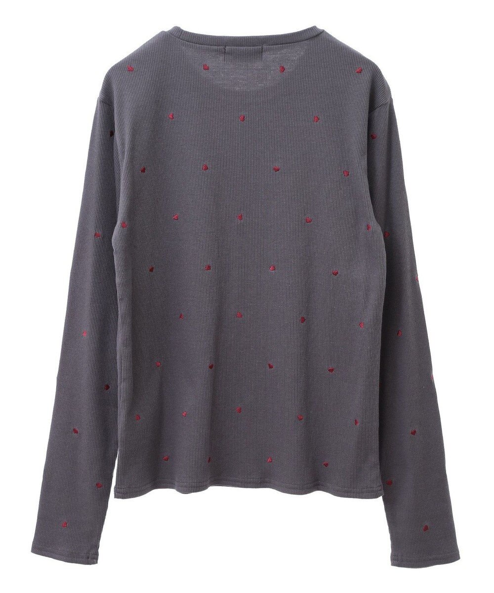 Green Parks ・ＤＯＵＢＬＥ　ＦＬＡＧＳ　ハート刺繍リブロンＴＥＥ 