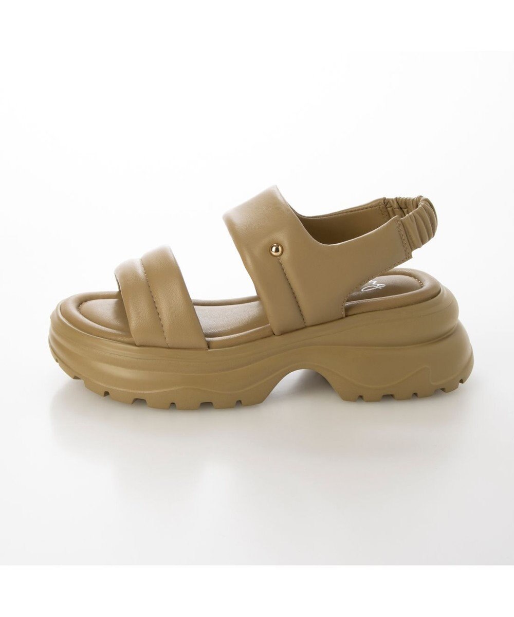 ing <ing>厚底ダブルベルトスポーツサンダル 