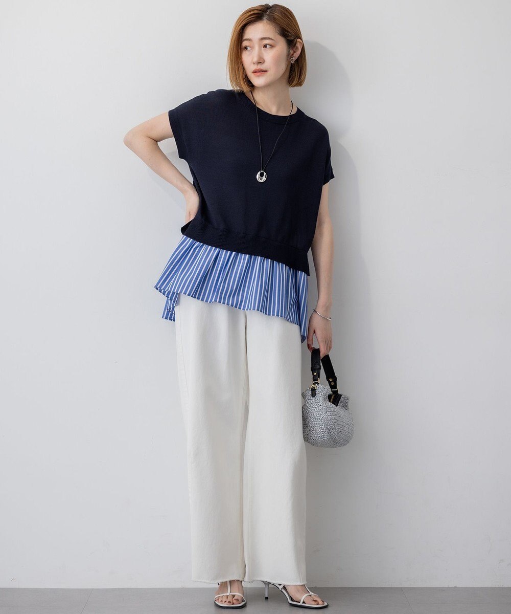 23区 【SLOW/一部店舗限定】LIGHT DENIM バレルワイド パンツ 