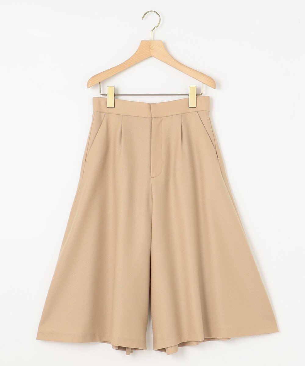 組曲 L 【WEB一部店舗限定】ウールジョーゼット キュロットパンツ 