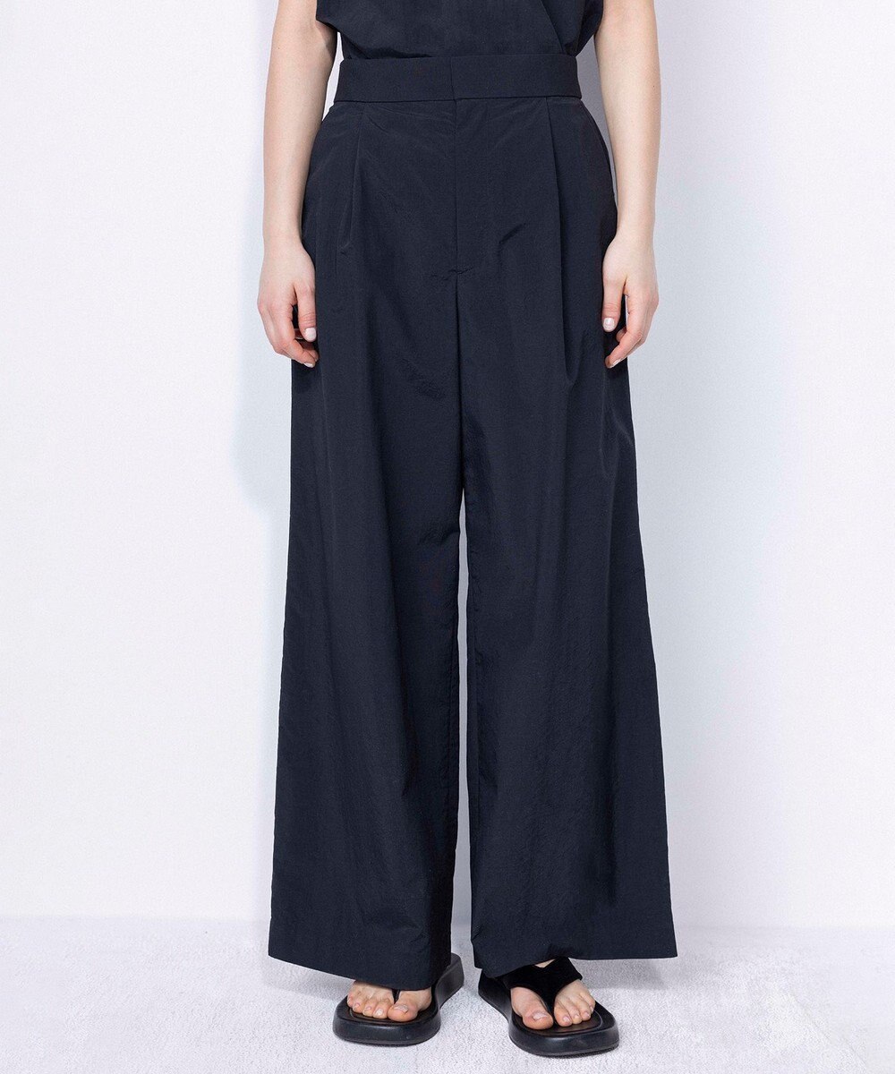 NAVE 【ReNAVE・洗える/撥水加工/接触冷感/UVケア/セットアップ】ナイロンタスラン ワイドパンツ 