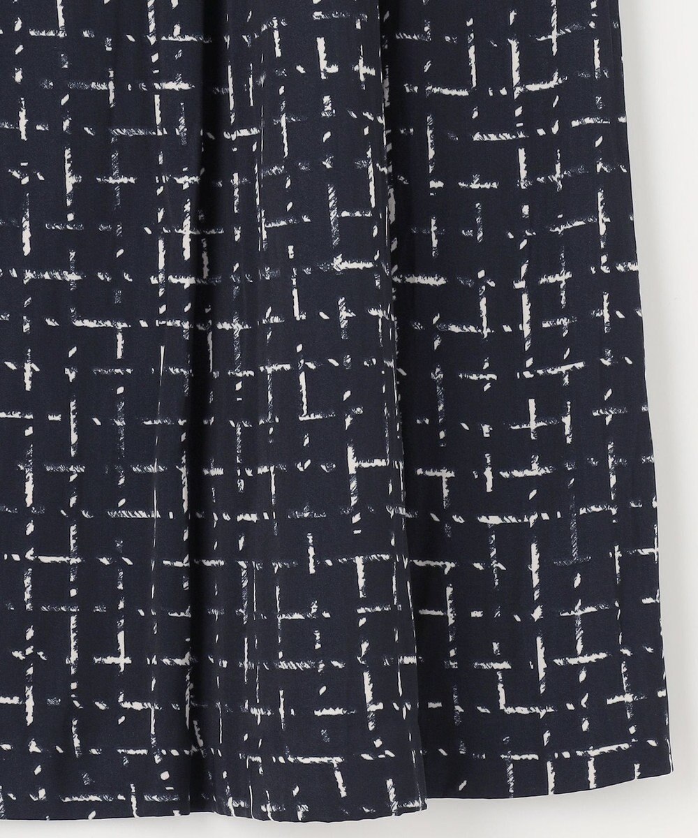 自由区 【セットアップ対応・ウエストゴム】スクラッチチェックプリント スカート 